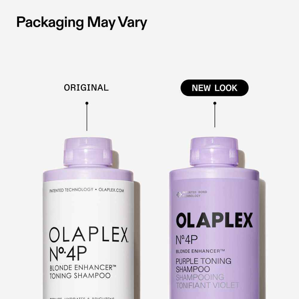 Olaplex Nº.4P being pumped and lathered for even purple toning
