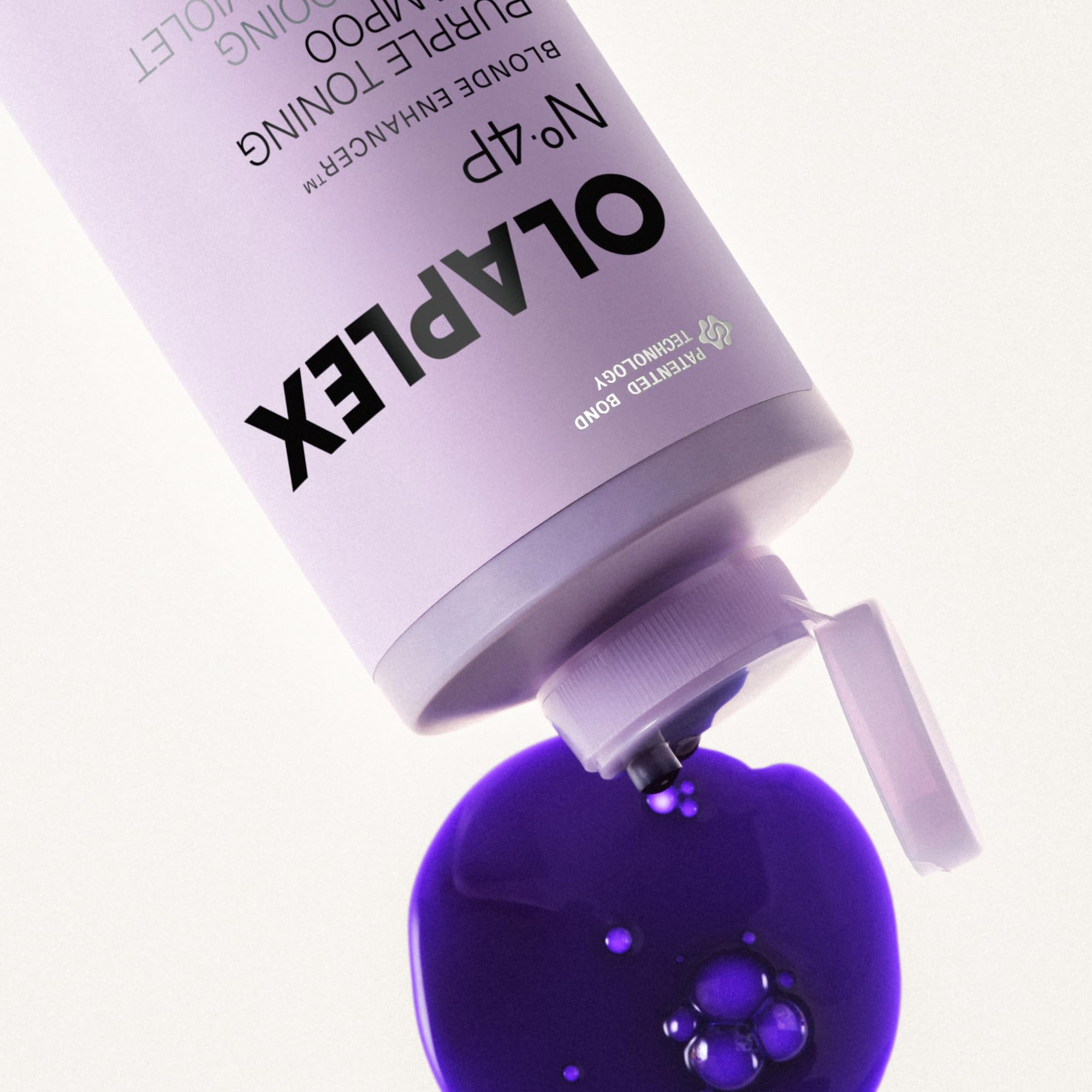 Close-up of Olaplex Nº.4P creamy texture showing hydrated clean foam