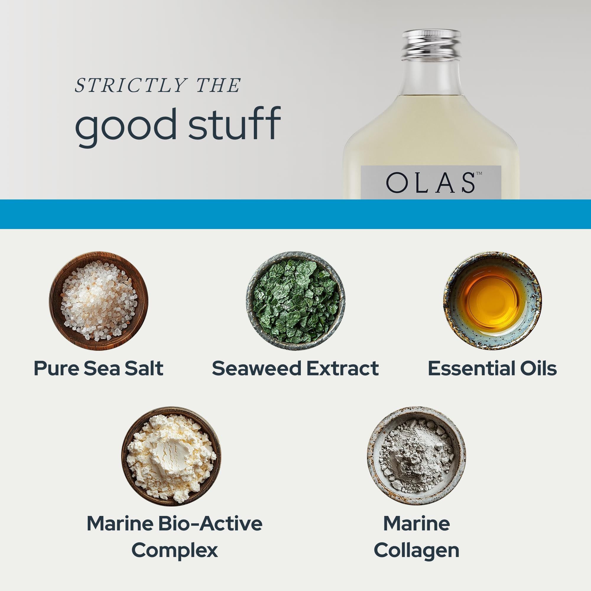 Olas marine complex closeup showing algae extract for nourishment