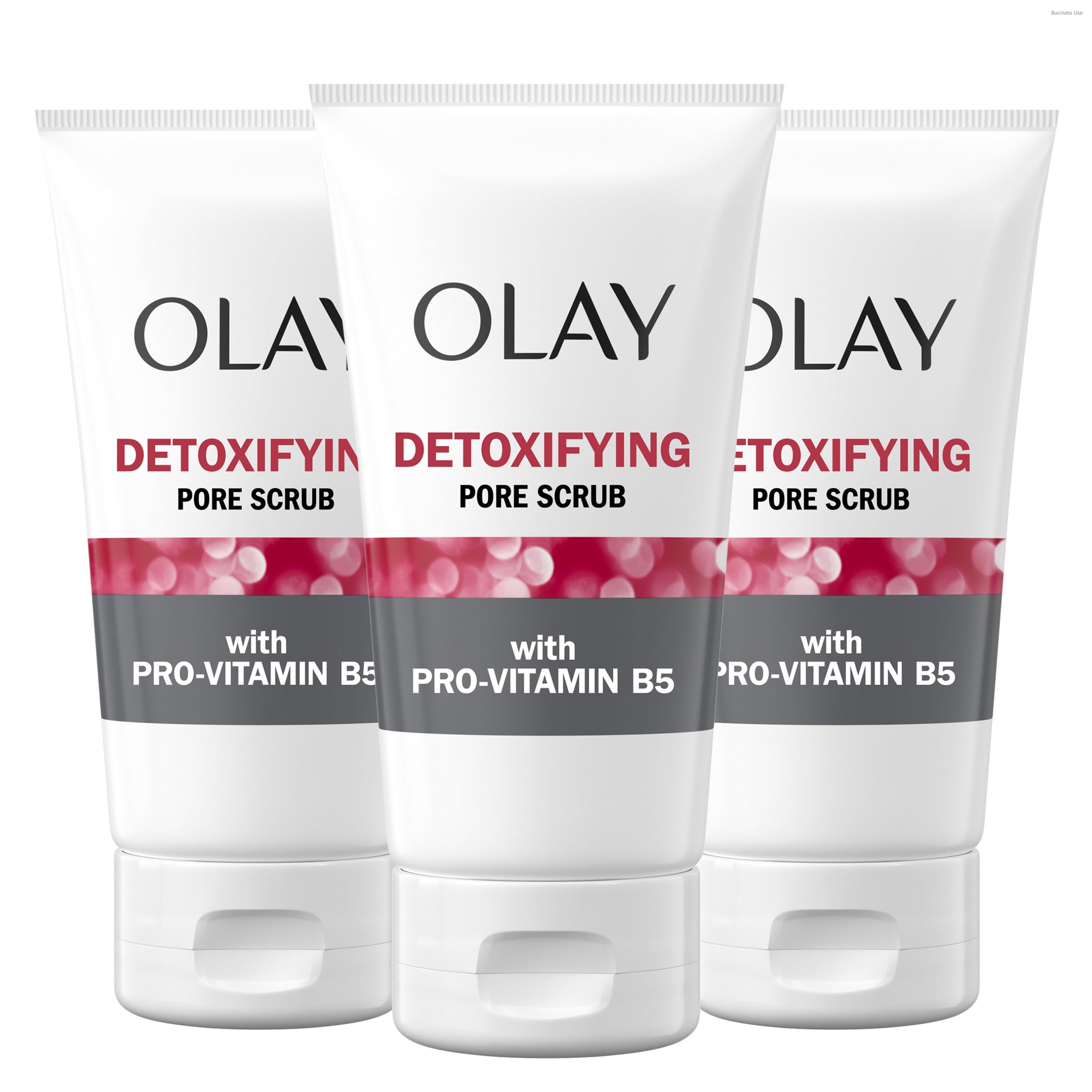 Olay front packaging showing tube and branding for clear routine benefit