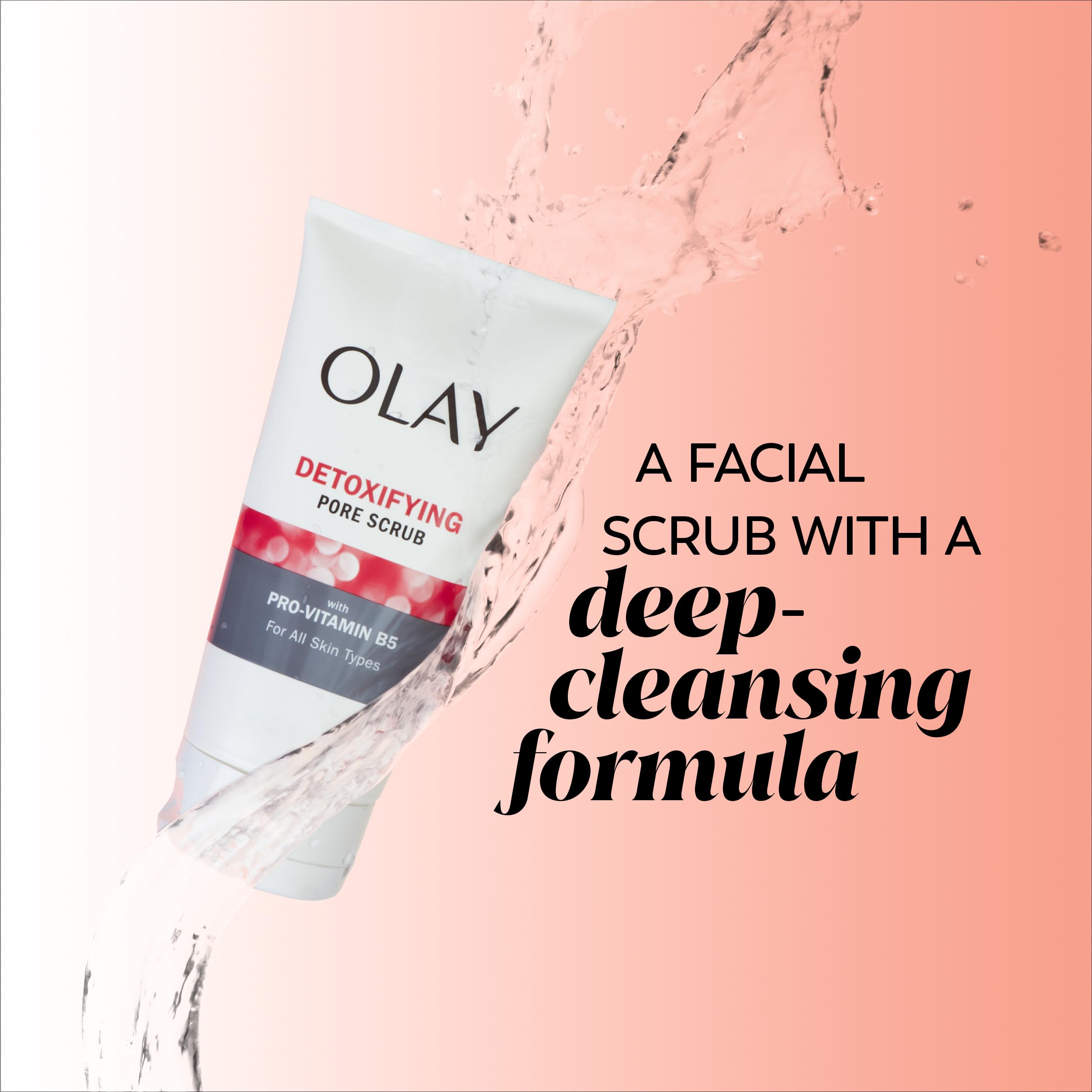 Olay tube cap detail demonstrating easy dispensing and mess-free use