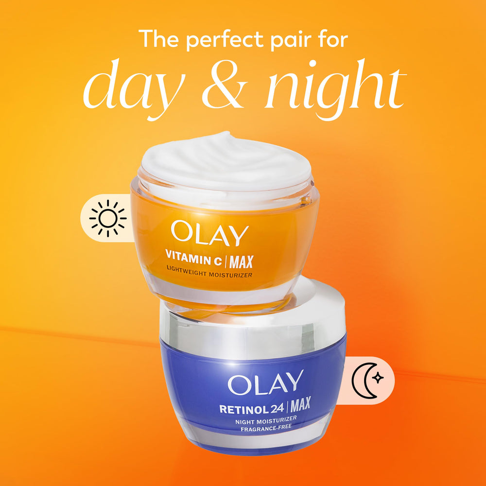 Morning routine application of Olay on face showing quick absorption for daytime use