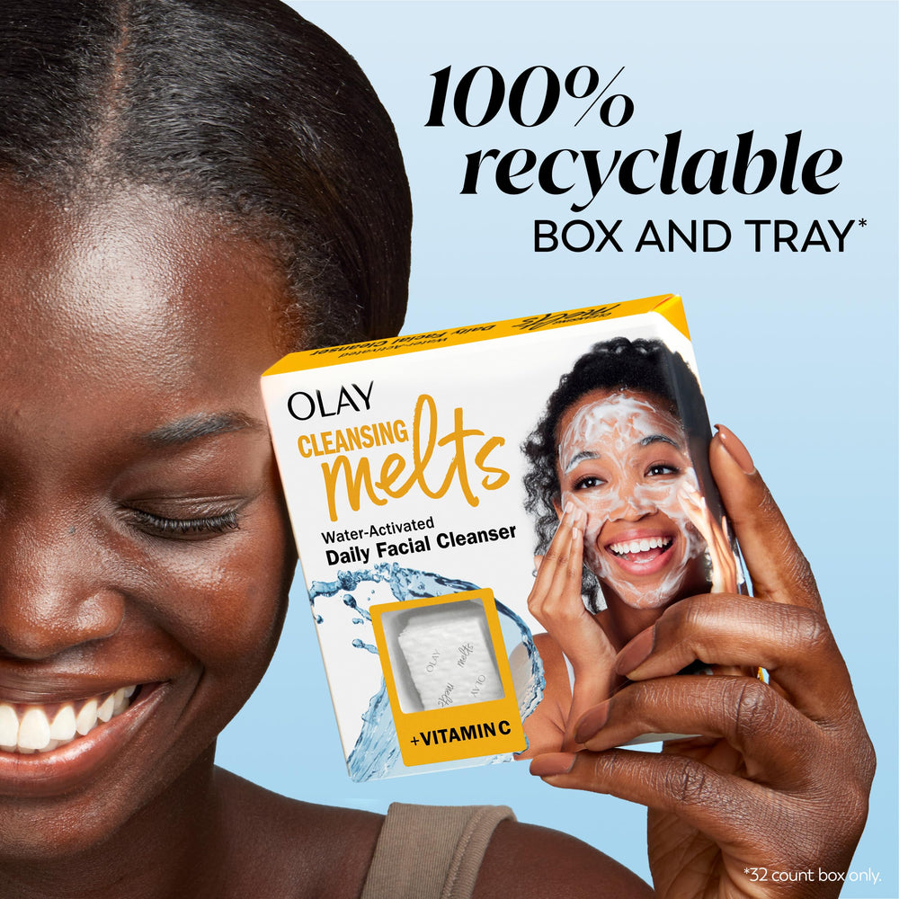 Olay morning routine lifestyle showing quick cleansing benefit