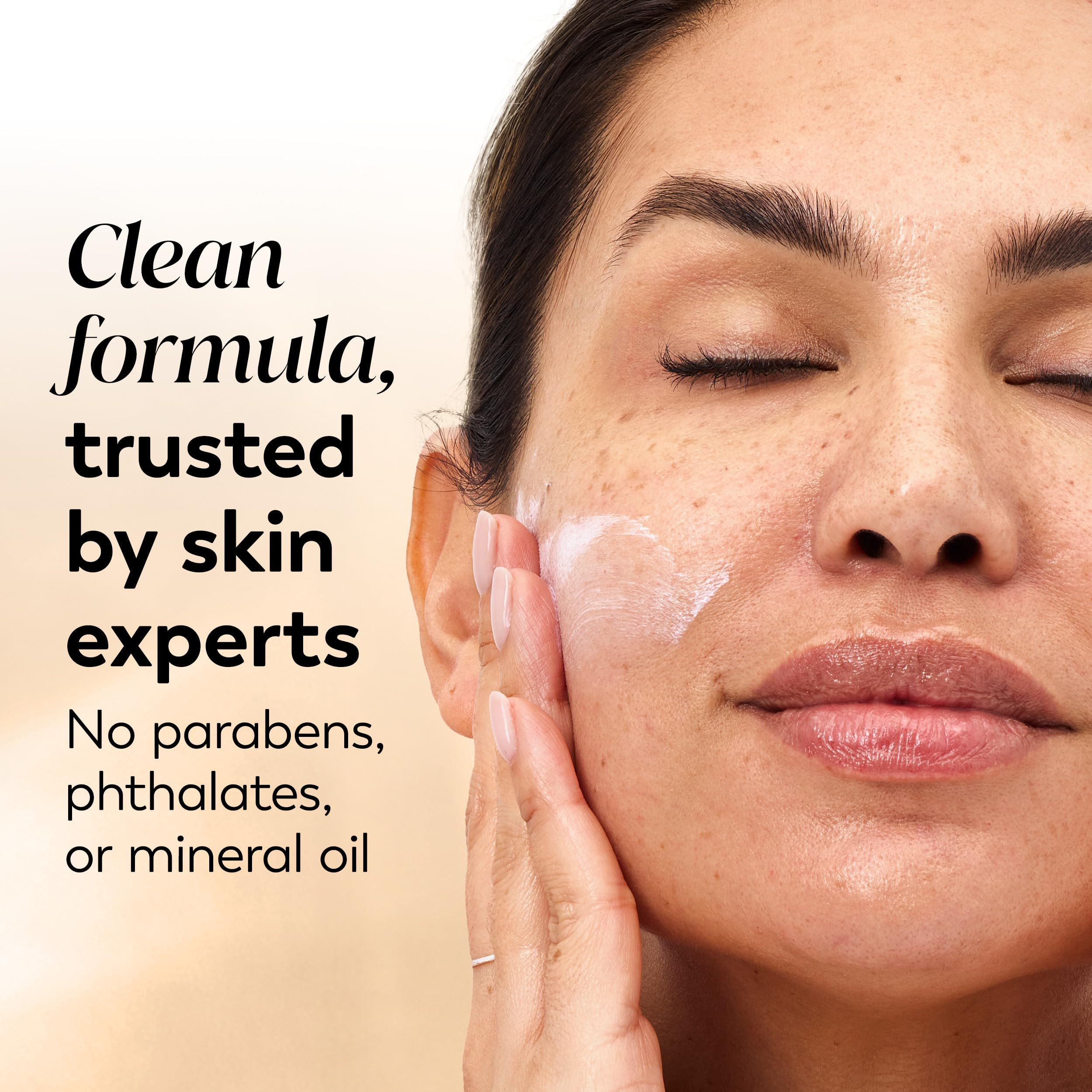 Olay Total Effects jar on bathroom vanity suggesting nightly routine convenience