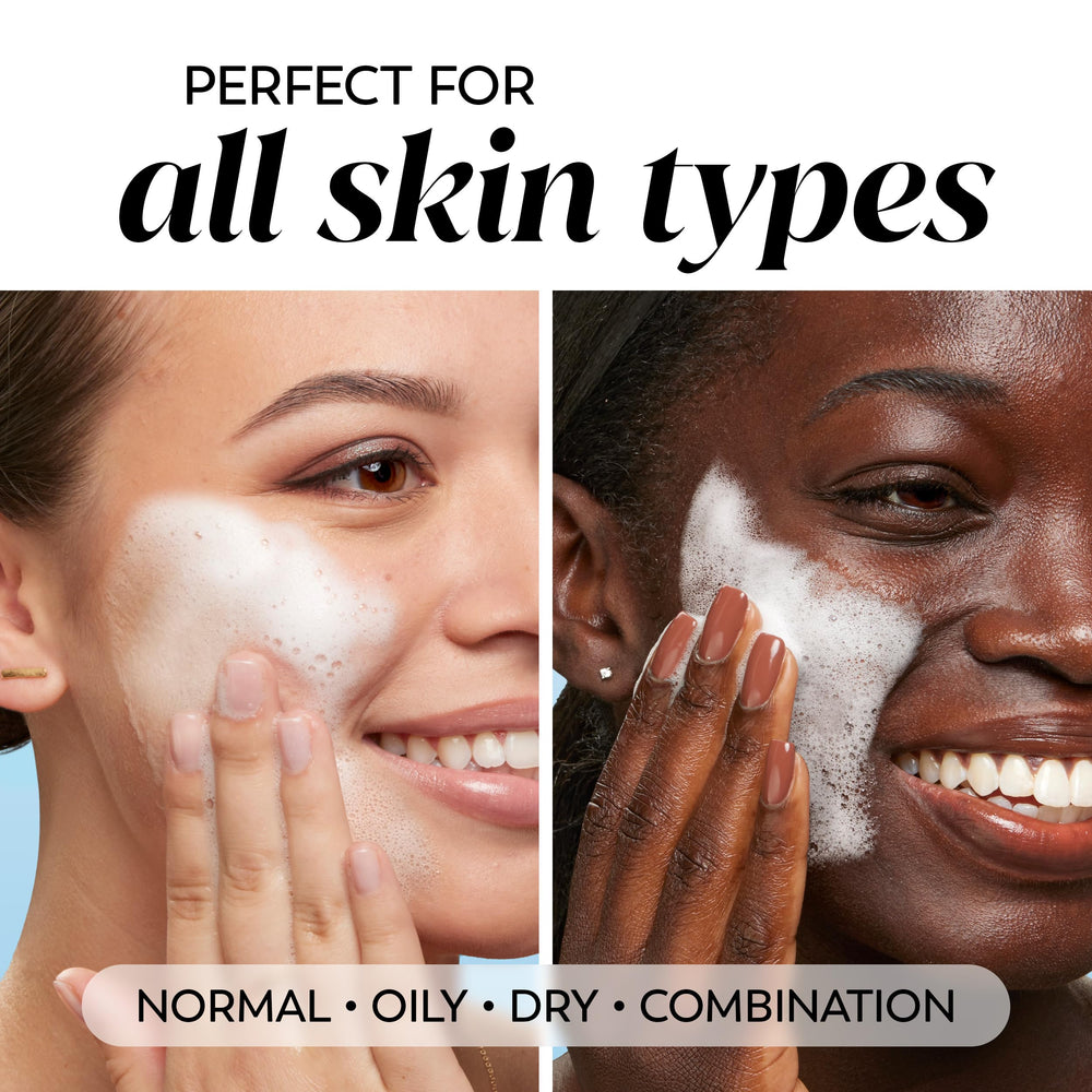 Olay pad dissolving action illustrating water-activated convenience