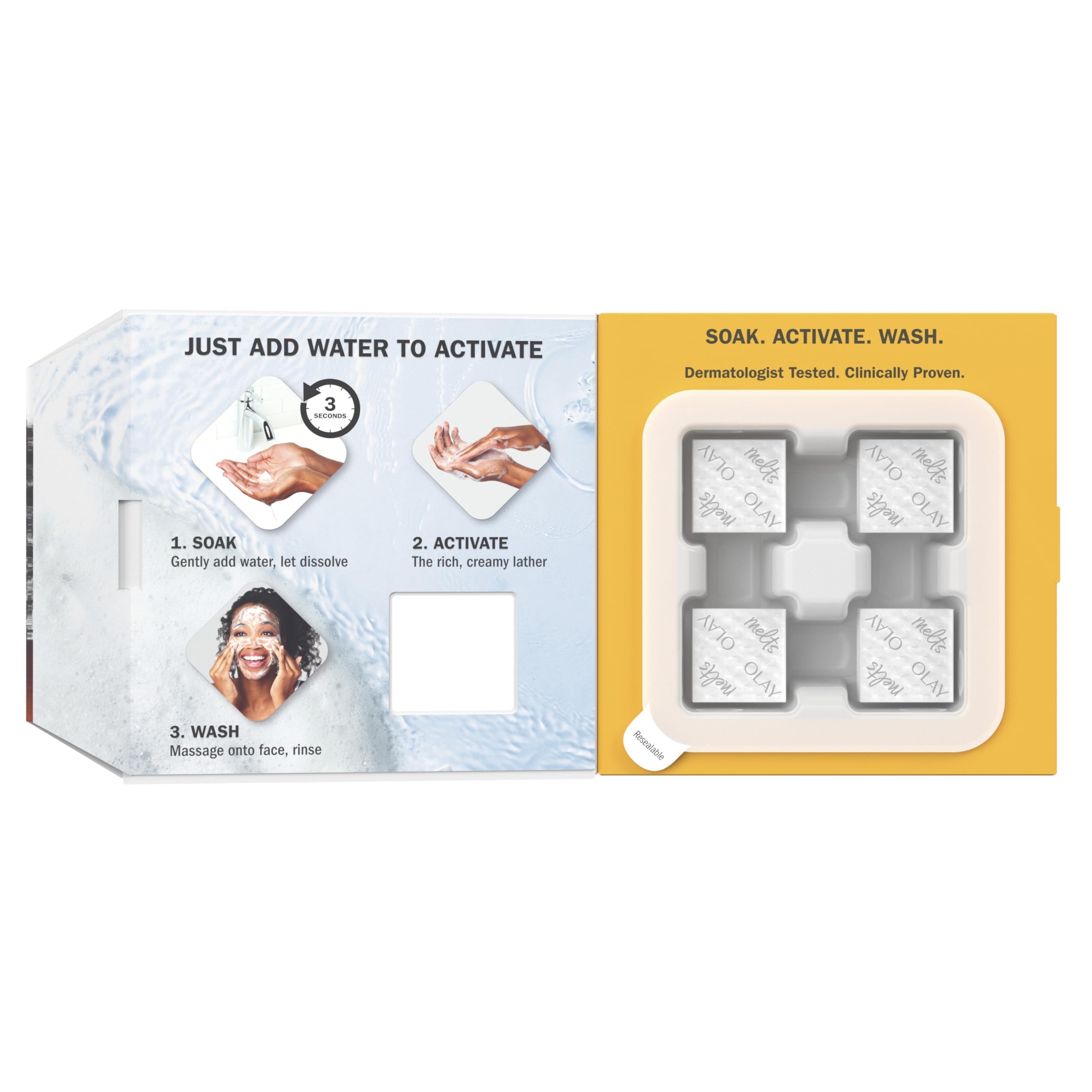 Olay patent label detail signaling patented cleansing technology