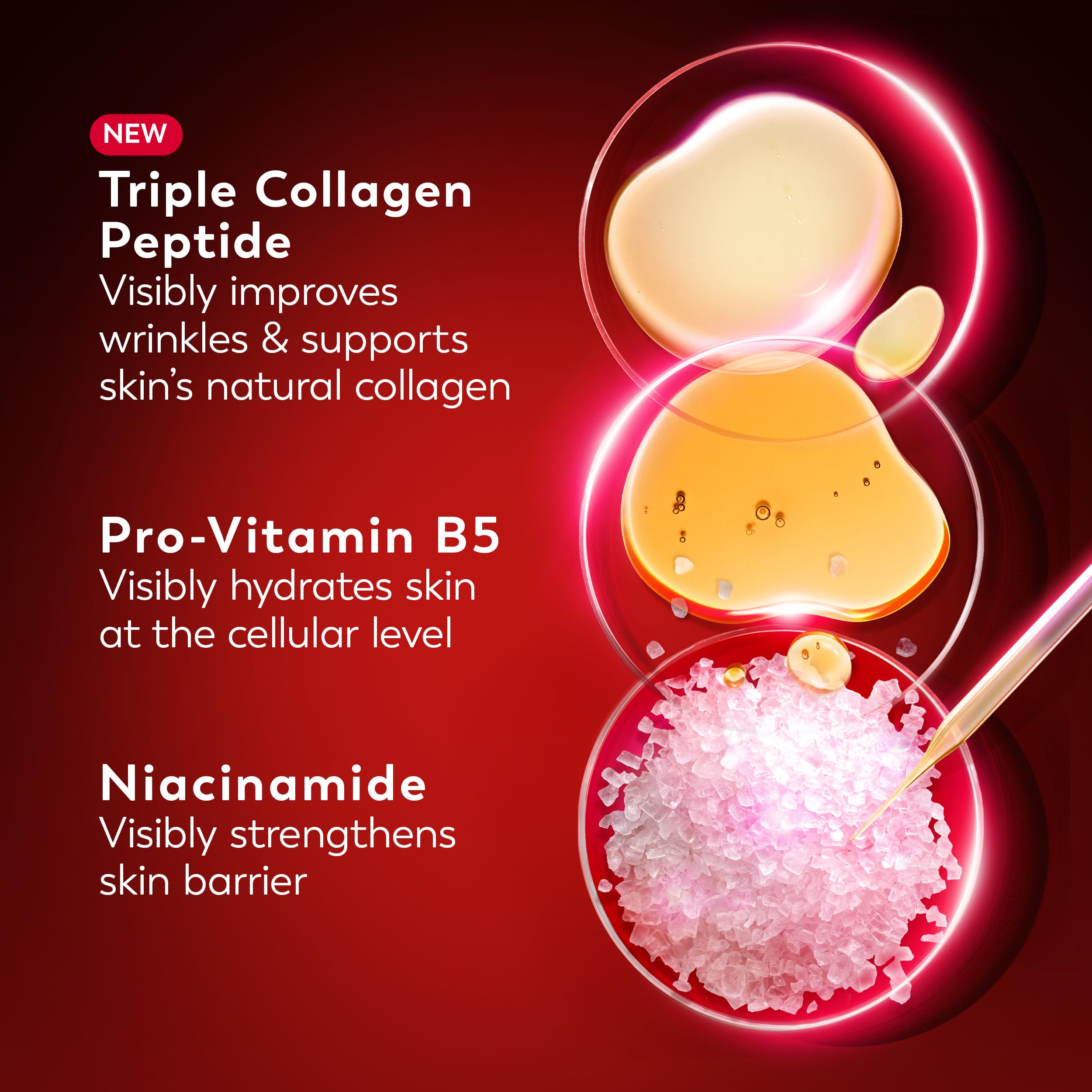 Hand applying Olay Regenerist cream to show quick absorption and instant hydration