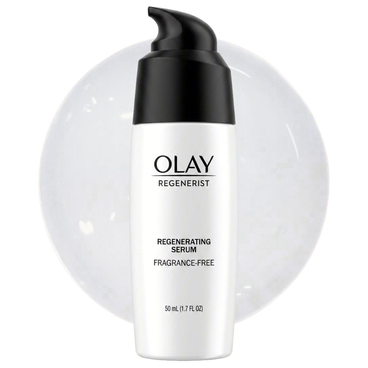 Olay front packaging showing product and brand for clear identification and trust