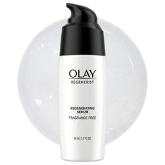 Olay front packaging showing product and brand for clear identification and trust