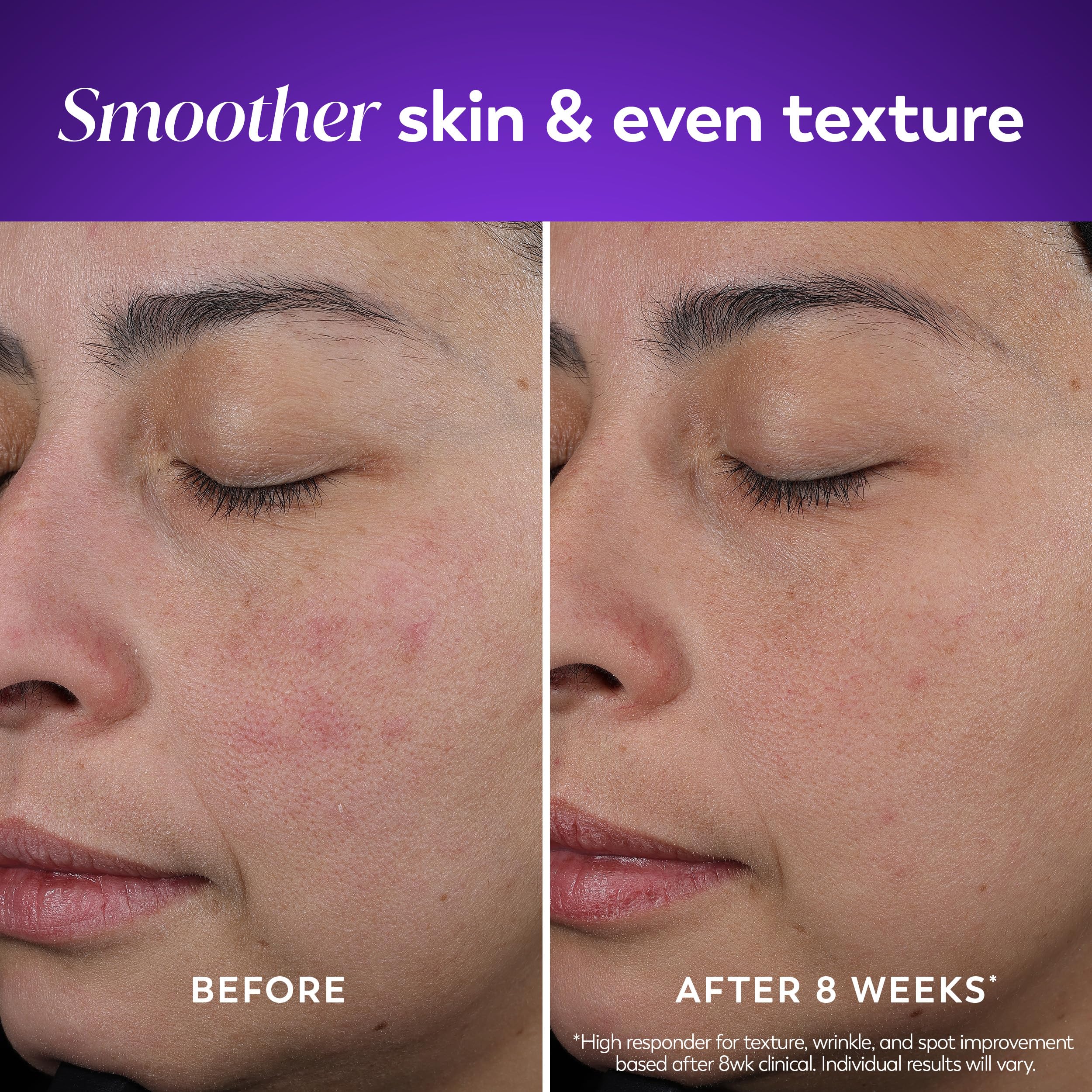 Olay retinol night cream being dispensed with a pump close-up, emphasizes controlled application