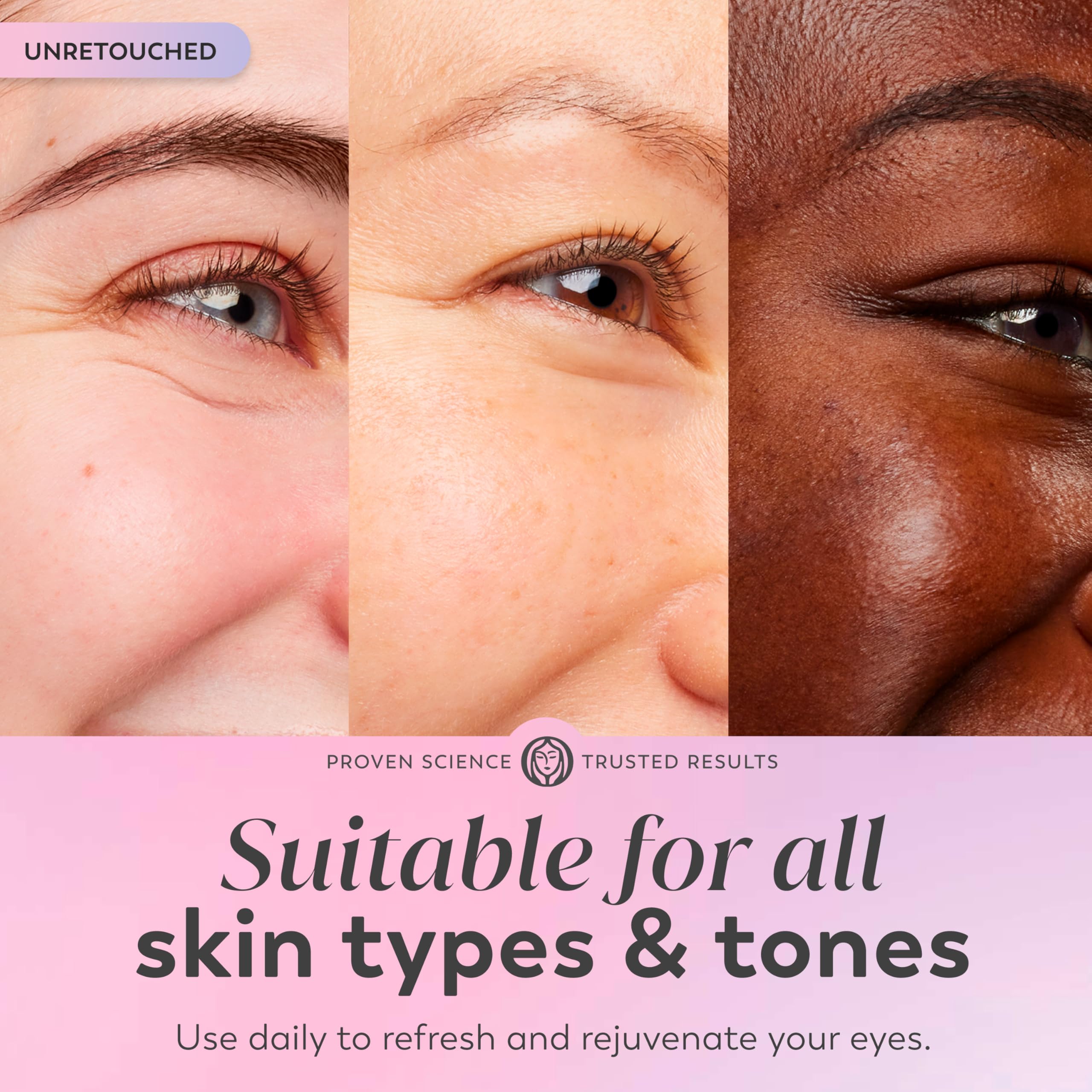 Olay before and after swatch comparison showing visible brightening effect