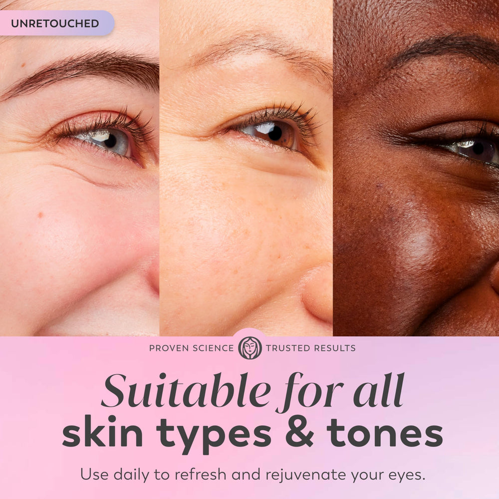 Olay before and after swatch comparison showing visible brightening effect
