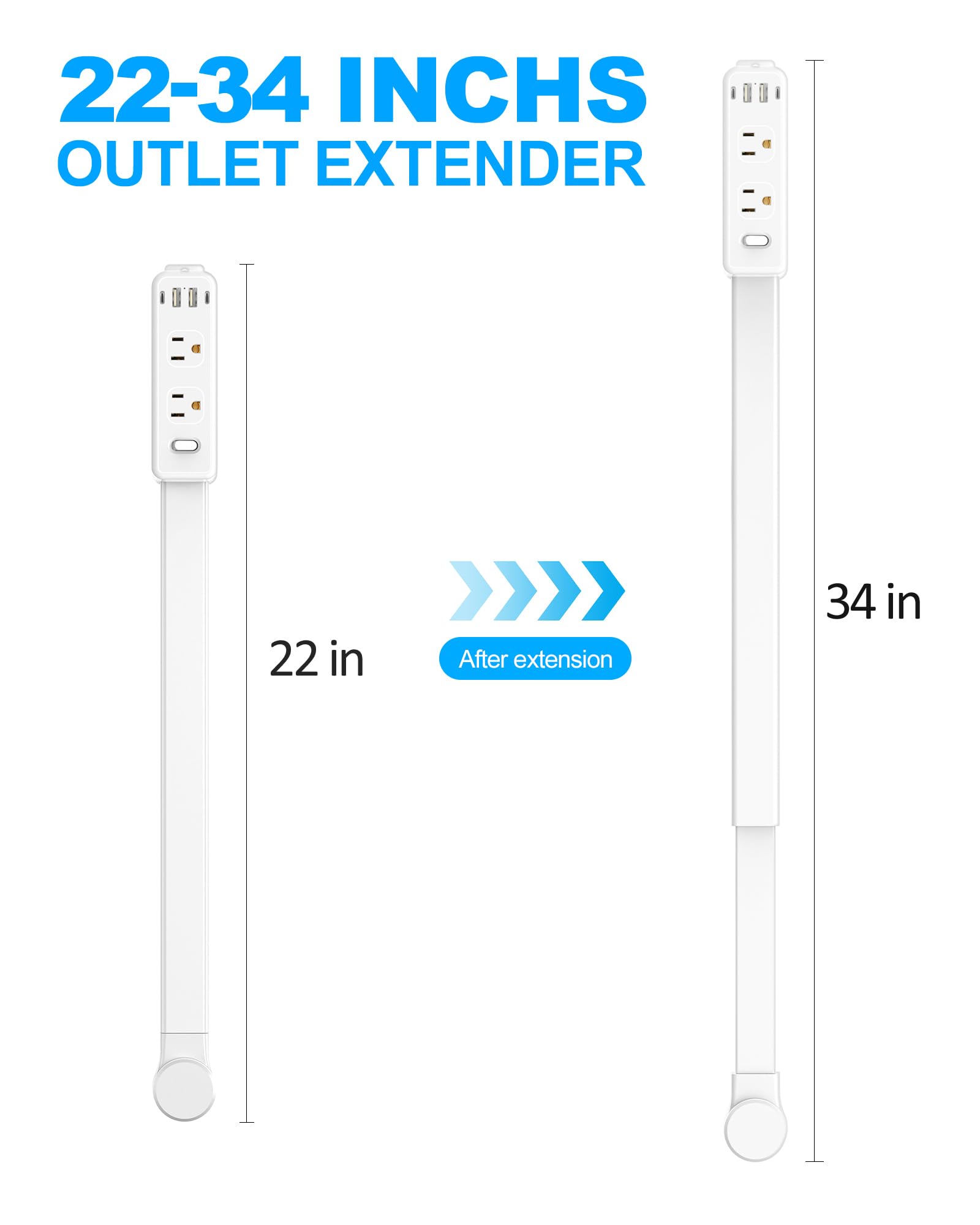 olcorife close-up of six outlets and four USB ports for convenience