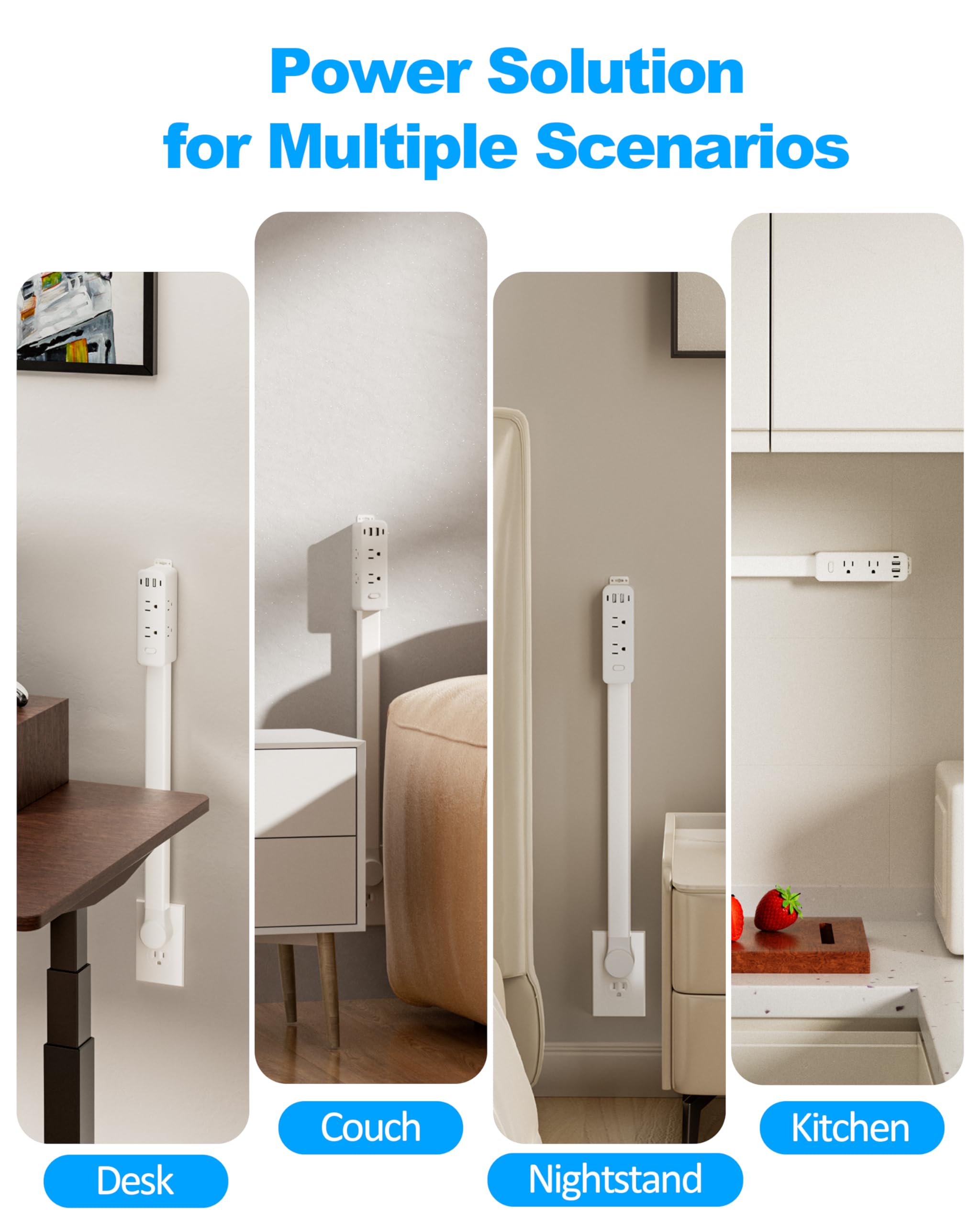 olcorife on nightstand powering devices for tidy bedside charging