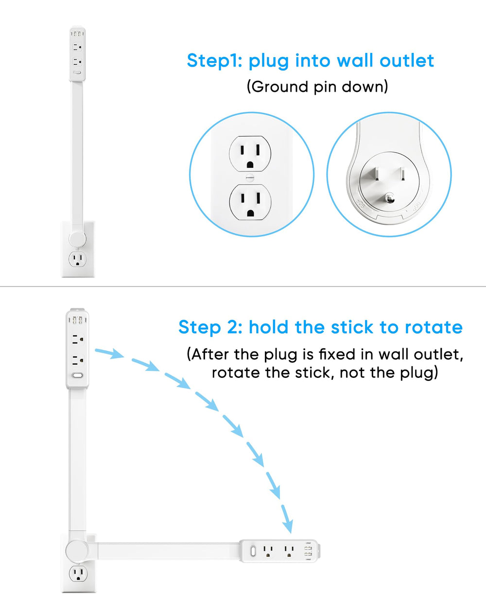 olcorife rotating plug detail demonstrating flexible placement