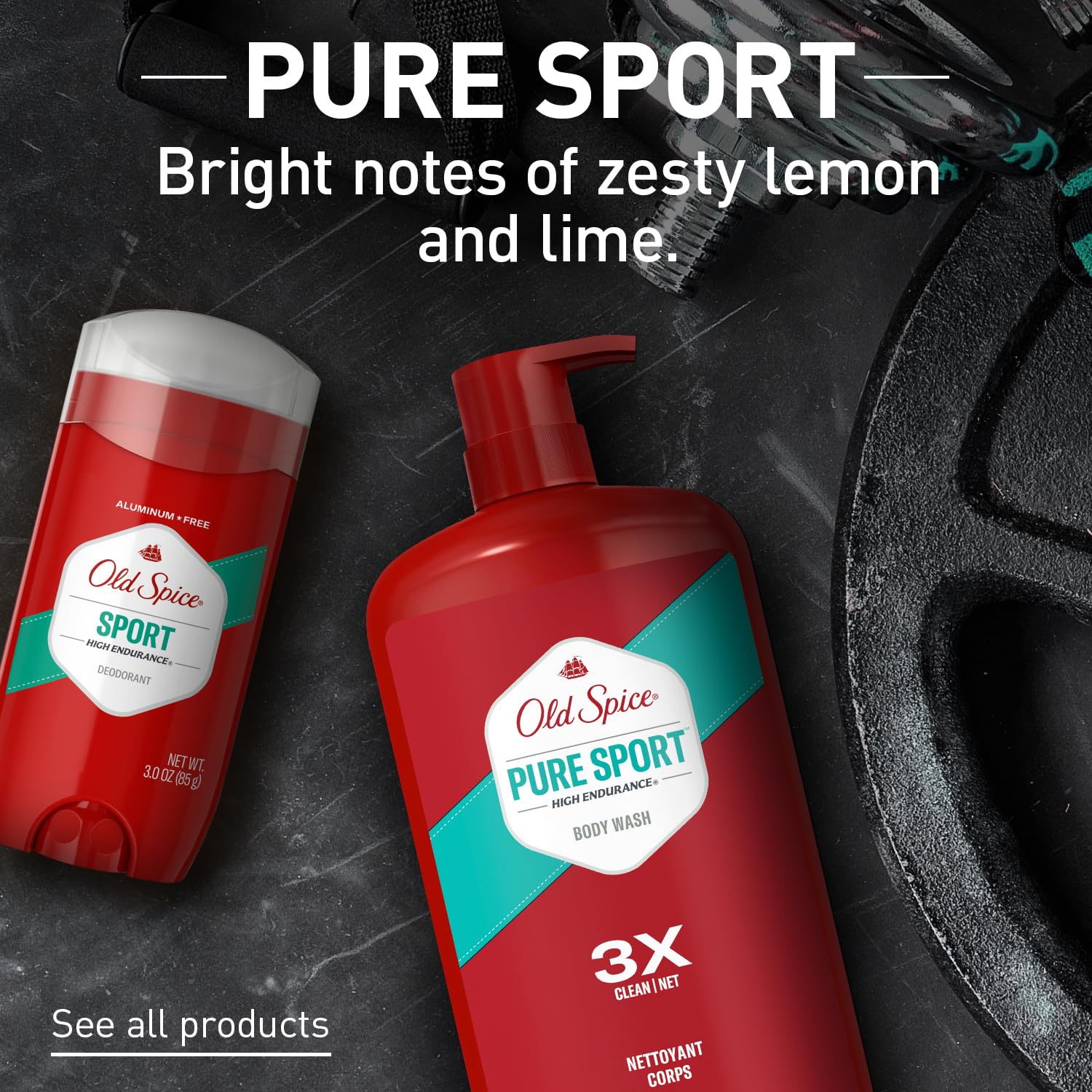 Old Spice multiple bottles on bathroom counter showing pack convenience and family supply benefit