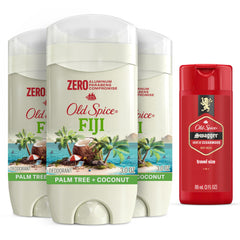 Old Spice Fiji front packaging showing fresh tropical scent benefits