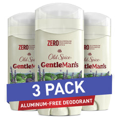 Old Spice GentleMan's front packaging showing lavender mint scent and benefits