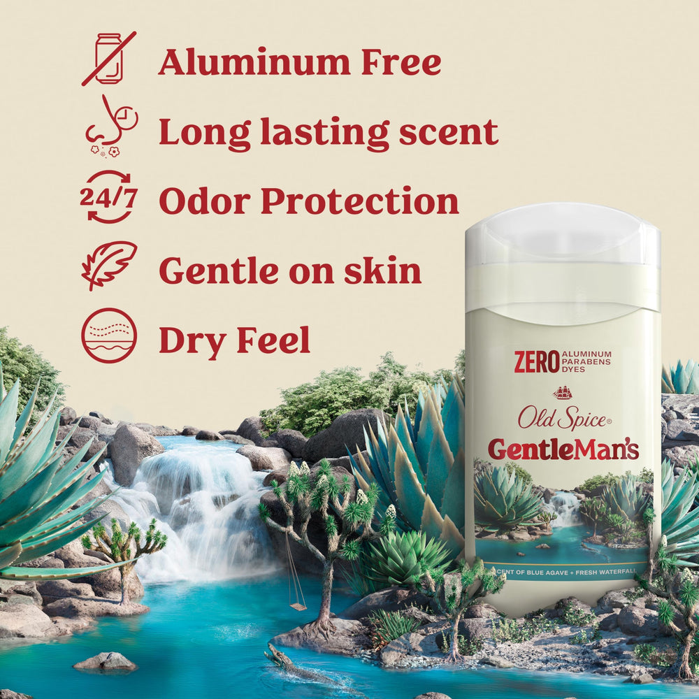 Old Spice GentleMan's stick open close-up highlighting easy application