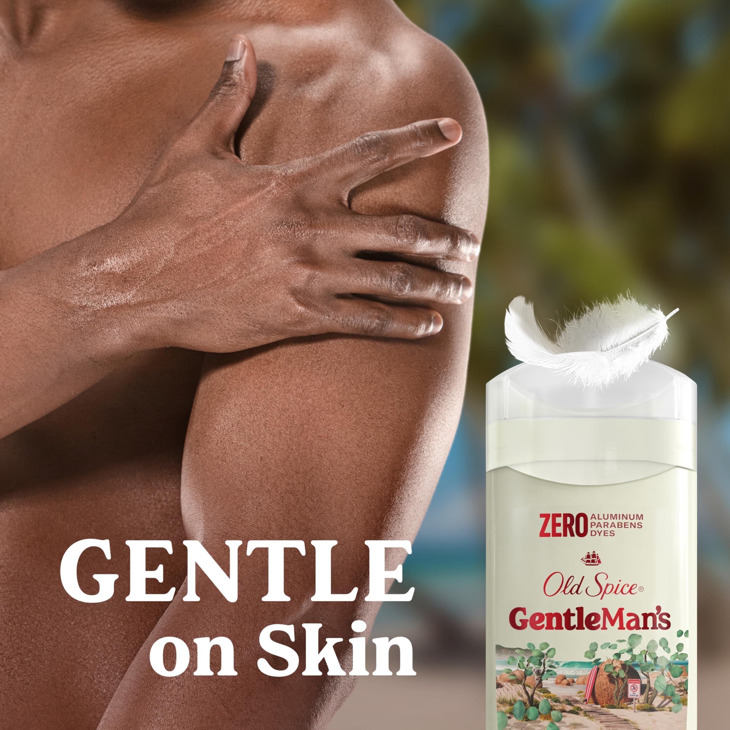 Old Spice GentleMan's three-pack layout showing value and ready-at-home convenience benefit