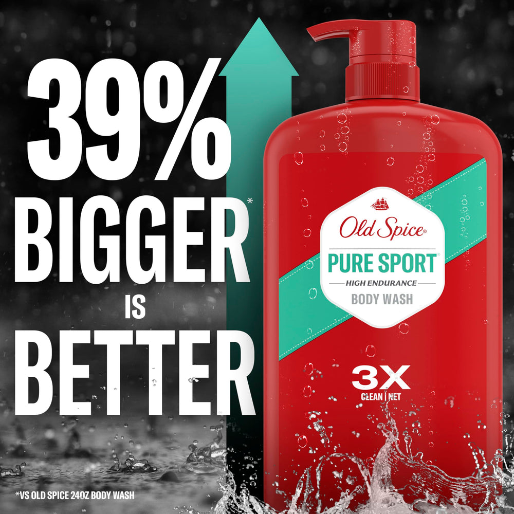 Old Spice lather on loofah demonstrating rich foam and effective cleansing benefit