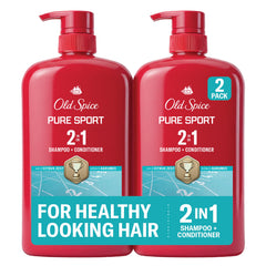 Old Spice Pure Sport front packaging shows brand and large bottle for convenience