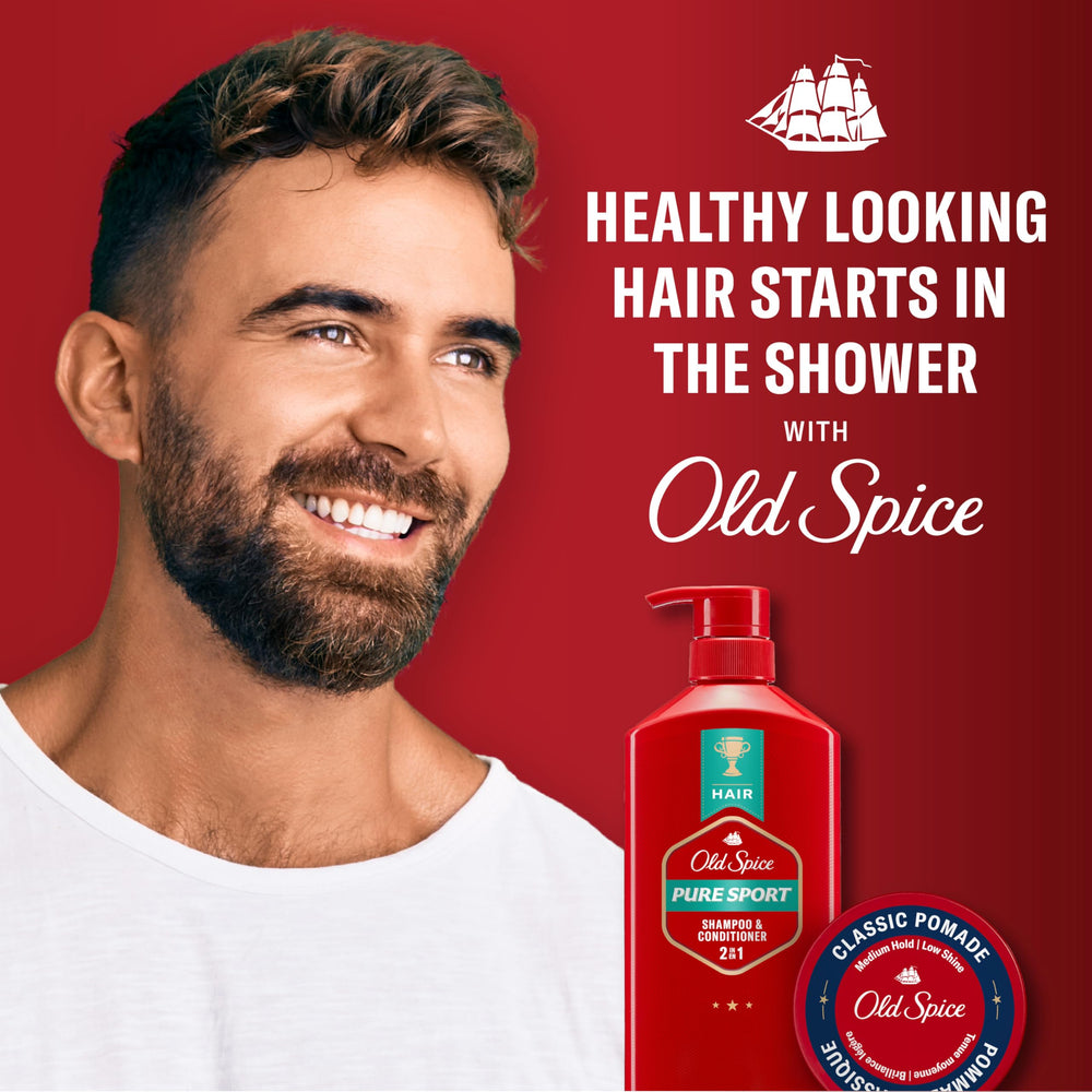 Person using Old Spice Pure Sport in the shower for an invigorating clean