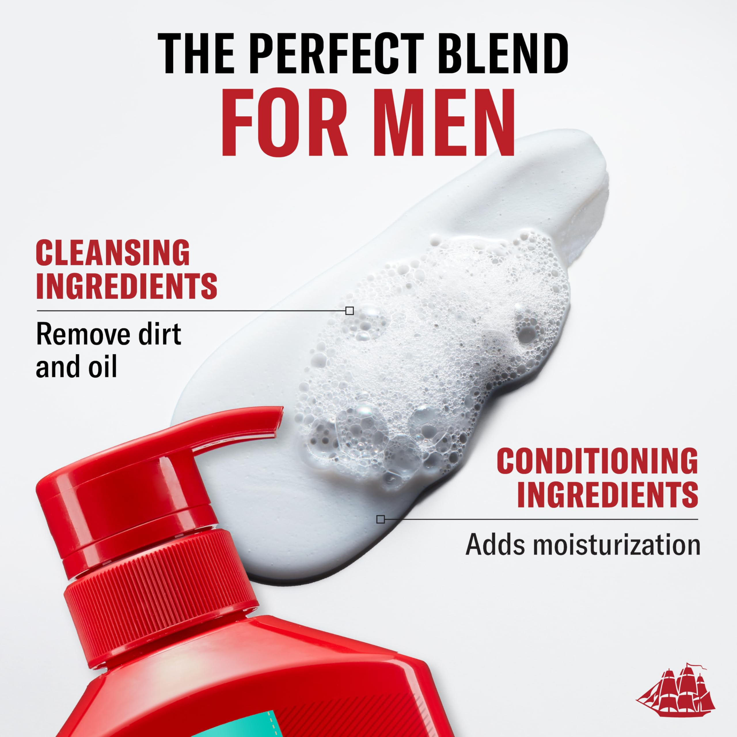Thick gel texture close-up of Old Spice Pure Sport indicating conditioning benefits