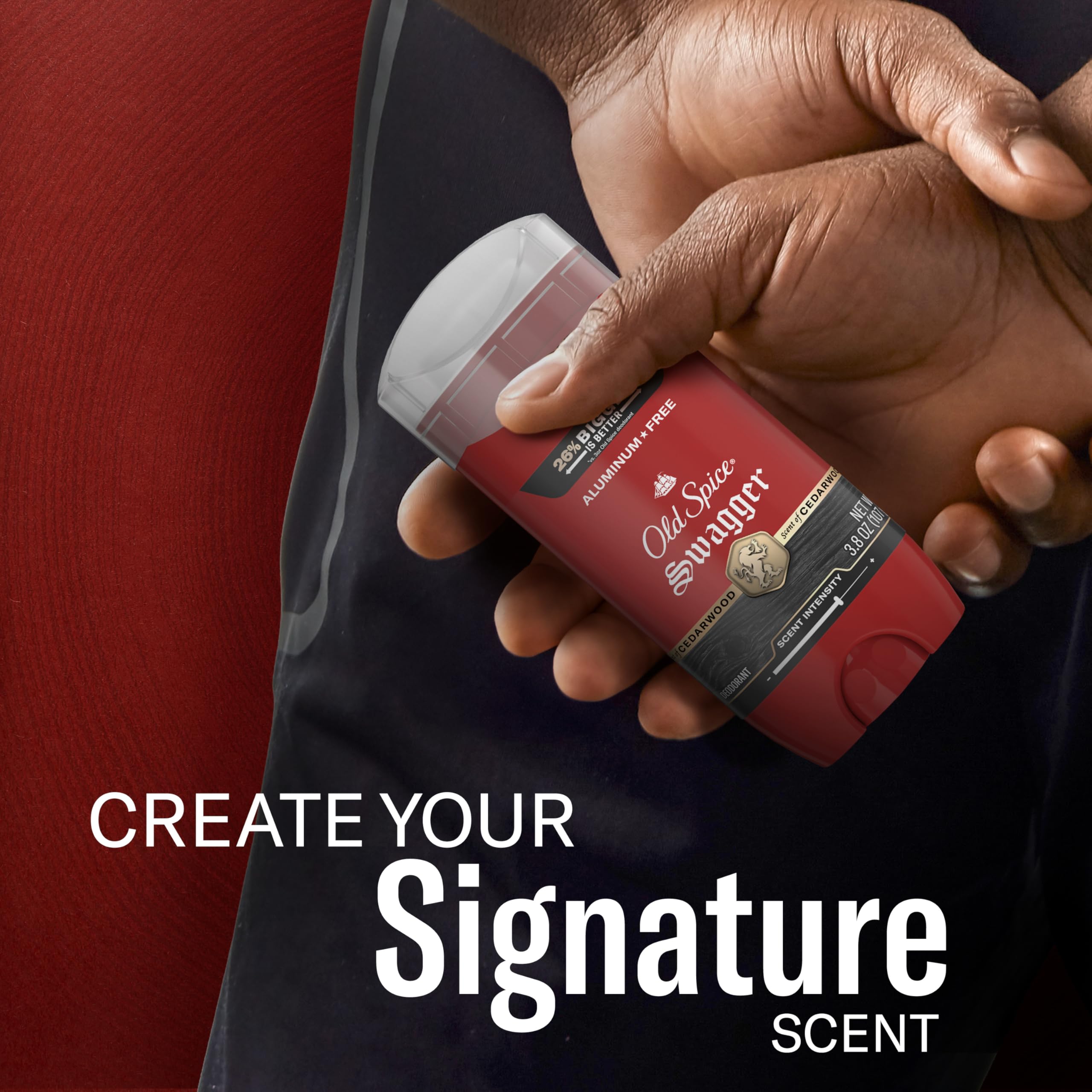 Old Spice Swagger tucked inside gym bag pocket, ready for post-workout odor control