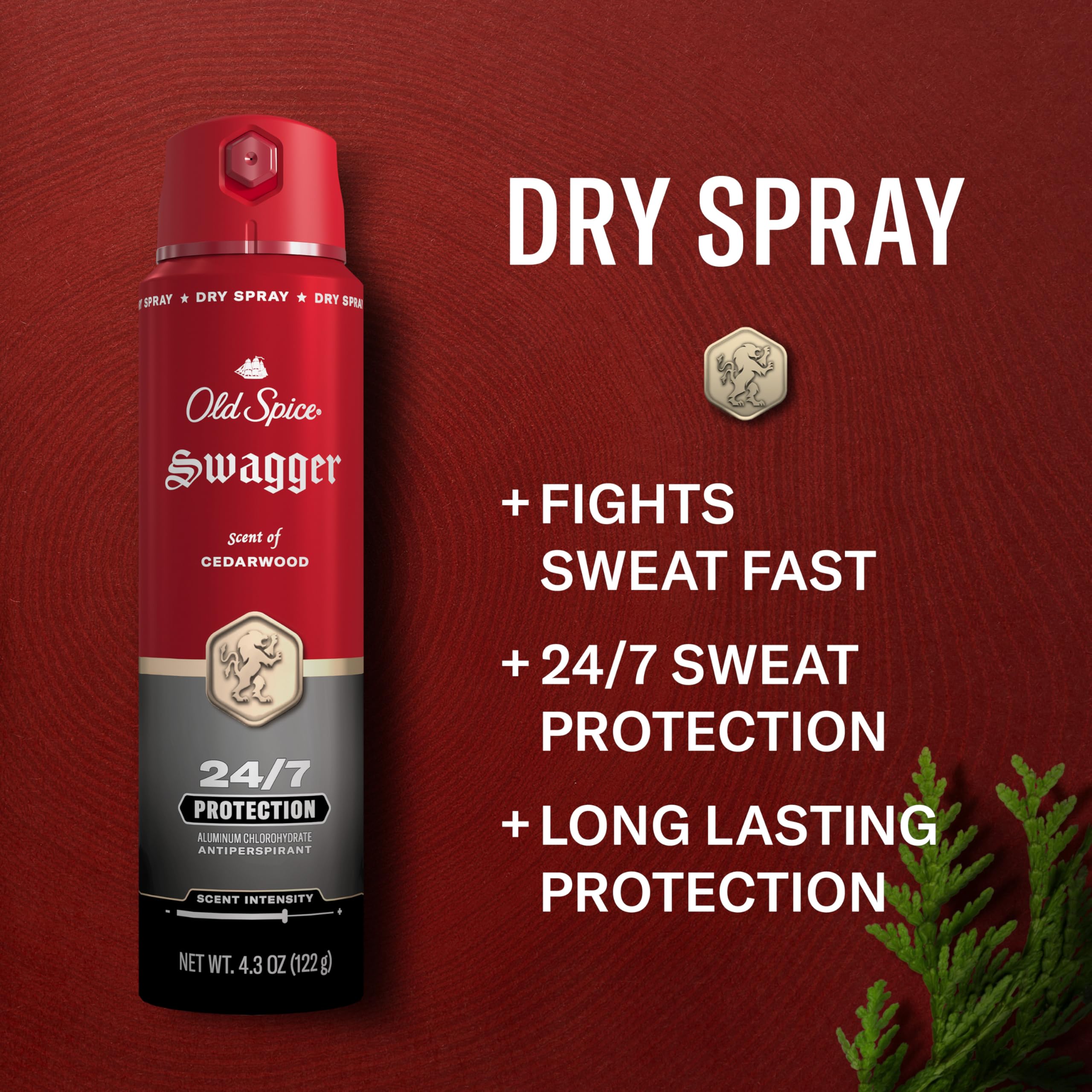 Old Spice Swagger side label details displaying active antiperspirant benefits