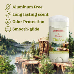 Old Spice Timber close-up texture of deodorant stick showing clear, smooth finish