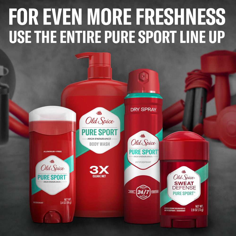 Old Spice bottle in gym bag showing portability and post-workout freshness benefit