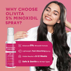 OLIVITA fine mist applied to scalp for targeted follicle support