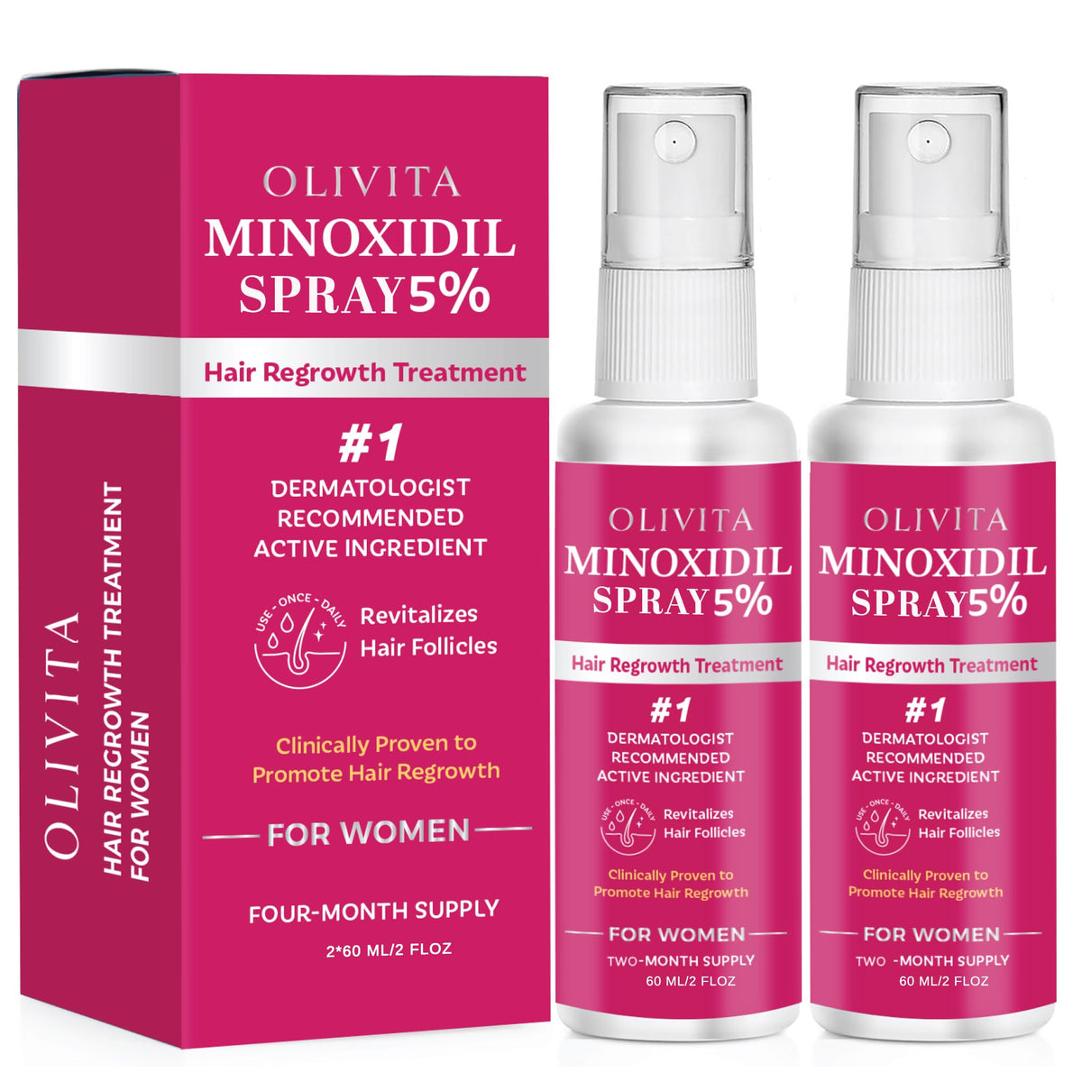 OLIVITA front packaging shows two-bottle bundle and clear benefits