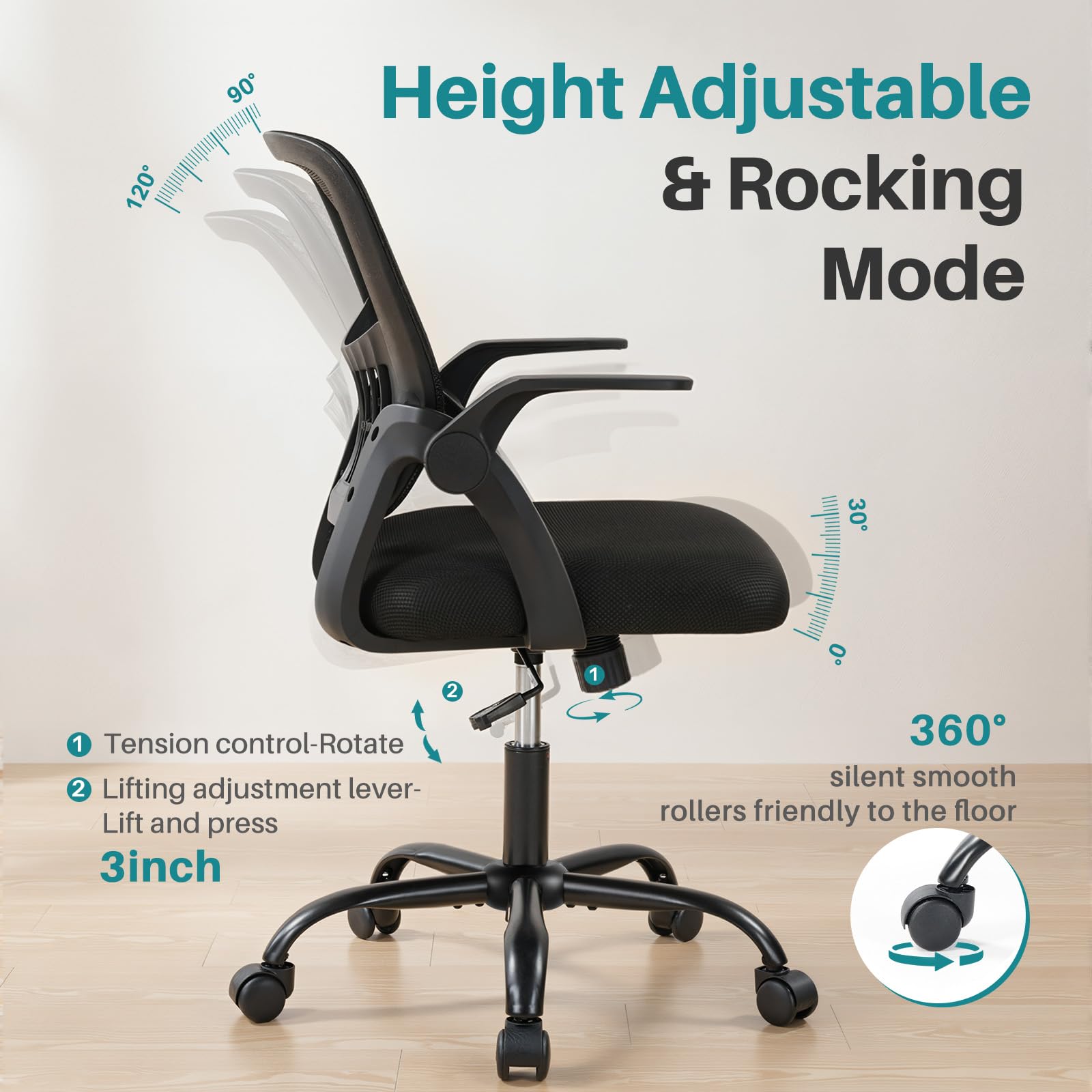OLIXIS flip-up armrest feature for flexible arm positioning
