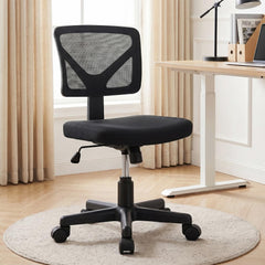 OLIXIS front view compact office chair showing slim profile and space-saving benefit