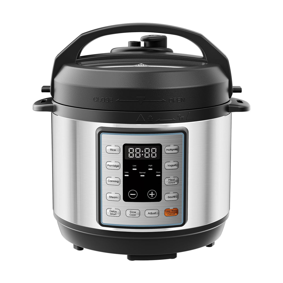 OLIXIS front stainless steel cooker showing compact footprint and durable build benefits