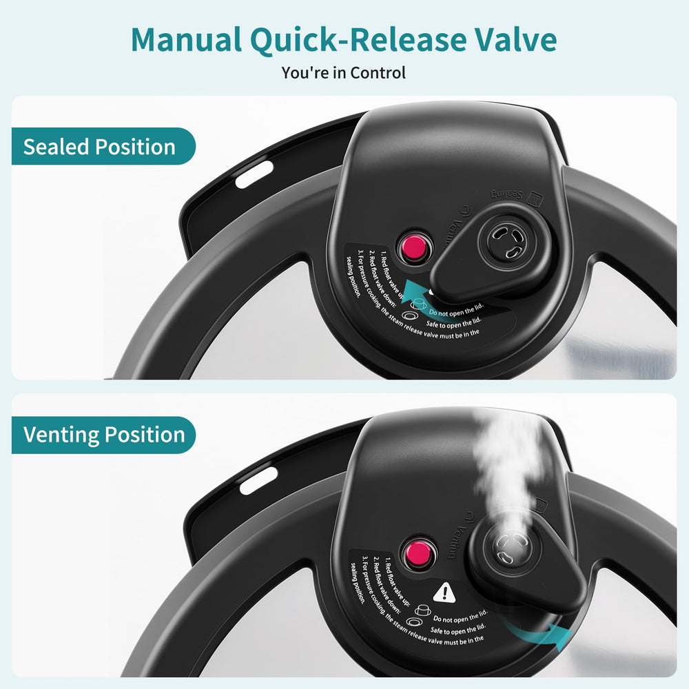 OLIXIS steam release valve highlighting safe pressure release for confident use