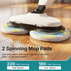 OLIXIS swivel head reaching under furniture for flexible maneuvering benefit