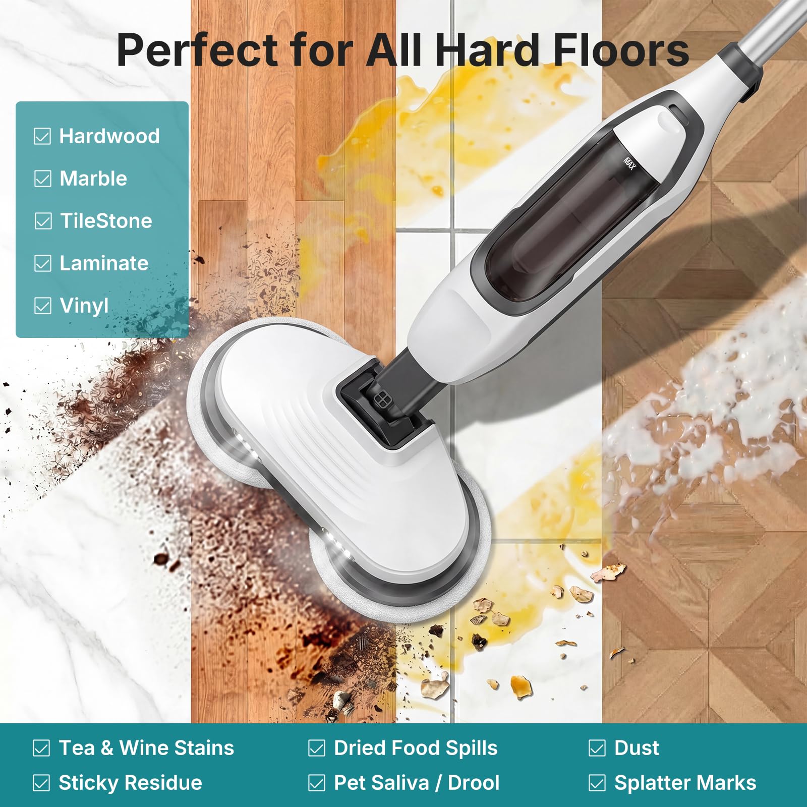 OLIXIS water tank and measuring cup for long cleaning sessions benefit
