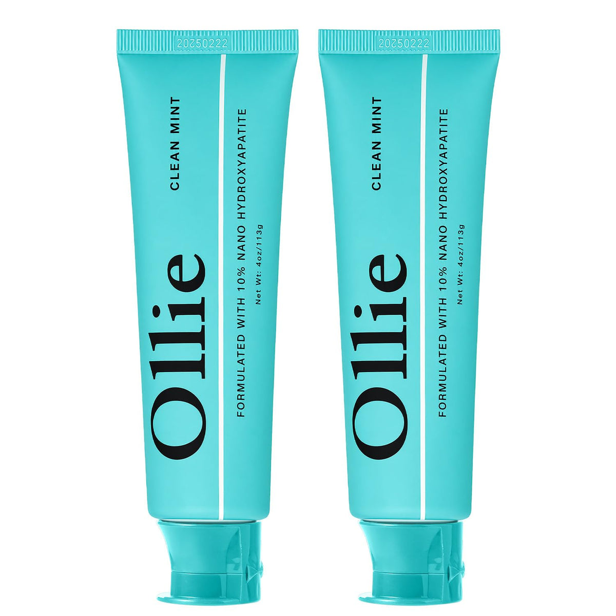 Ollie front packaging clean mint showing two-pack and benefits