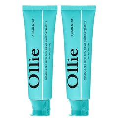 Ollie front packaging clean mint showing two-pack and benefits