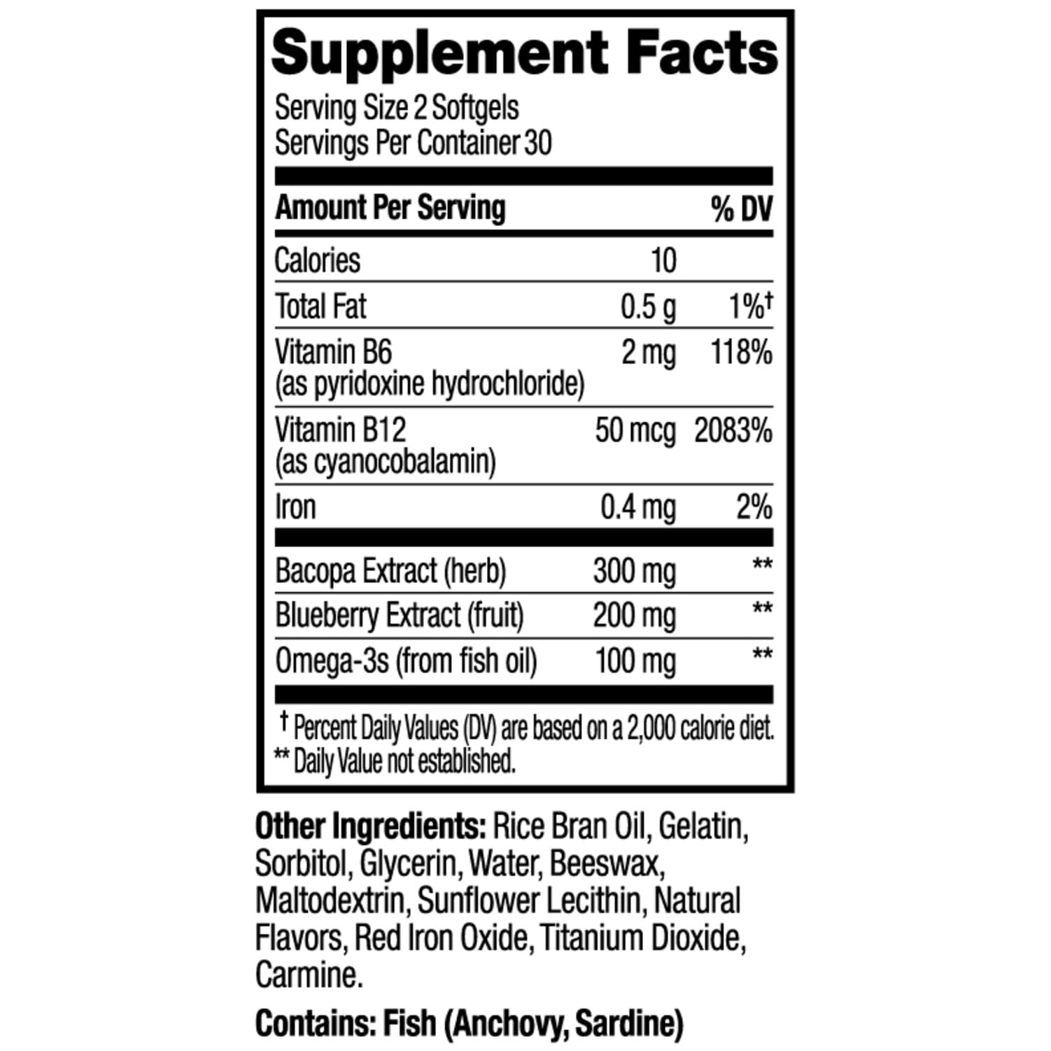 Bacopa leaves and extract vial representing OLLY ingredient for cognitive support