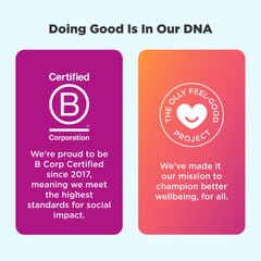 OLLY label closeup showing ingredient list and clarity about formula benefit
