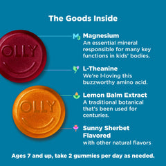 OLLY open bottle with gummies visible to show freshness and convenient dispensing benefit