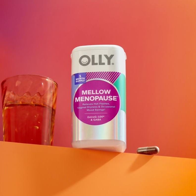OLLY bottle next to morning tea to show integration into calming routines