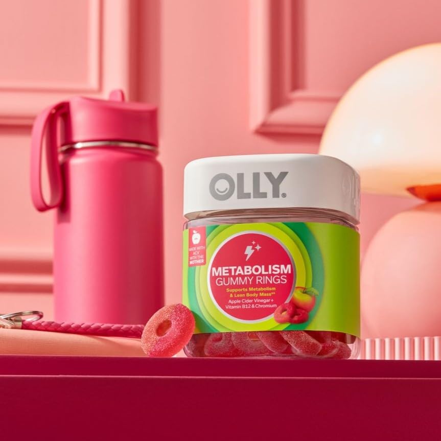 OLLY ingredient label close-up highlighting chromium, B12 and ACV information