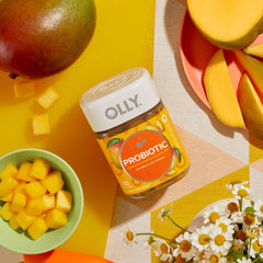 OLLY label detail with ingredients and live culture count for informed choice