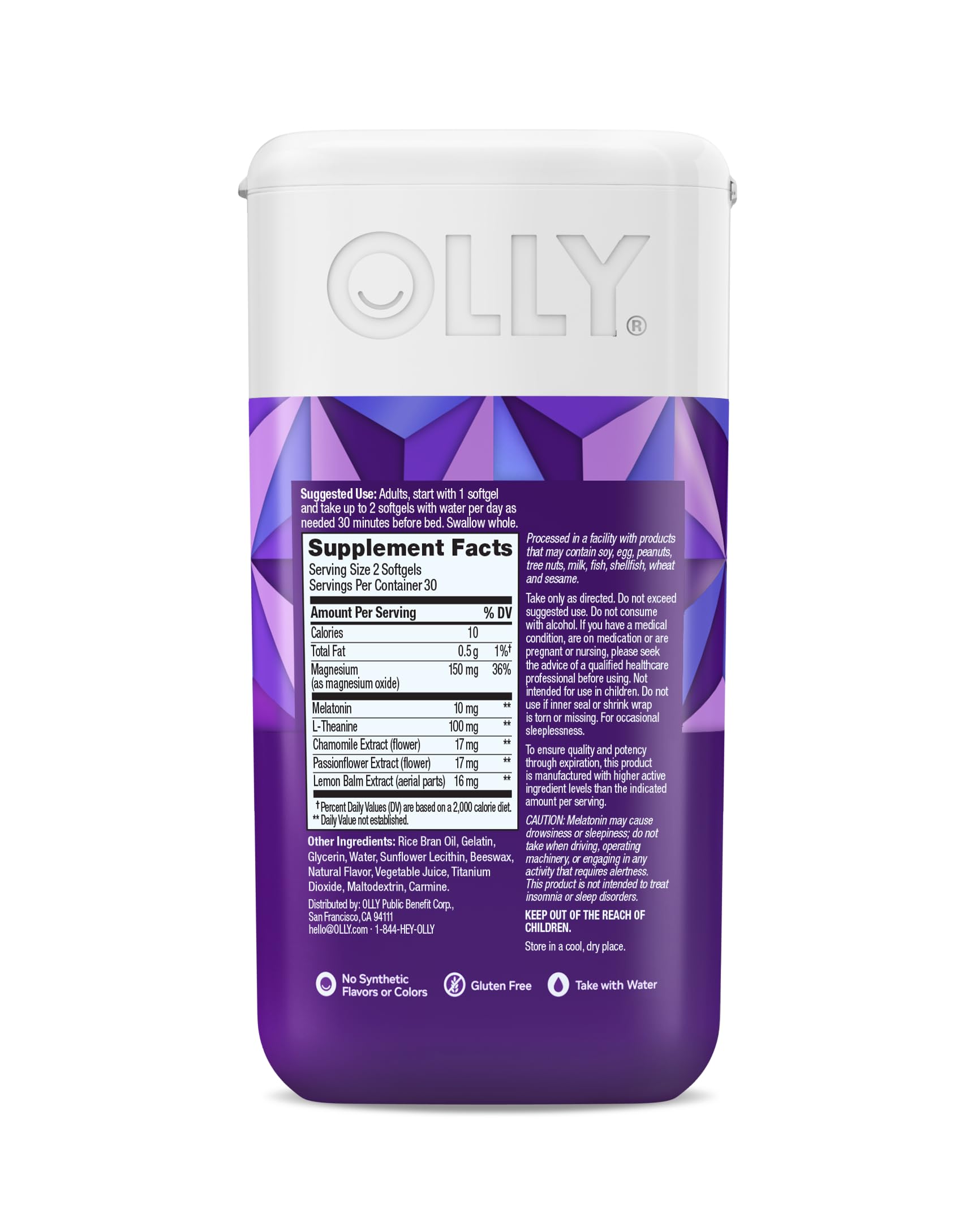 OLLY supplement stack showing bottle alongside other wellness products