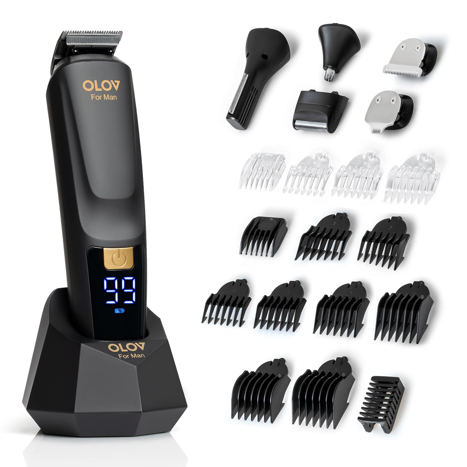 OLOV For Man front package showing kit contents and neat storage benefits